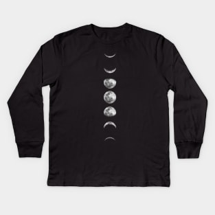 Moon Phases Kids Long Sleeve T-Shirt